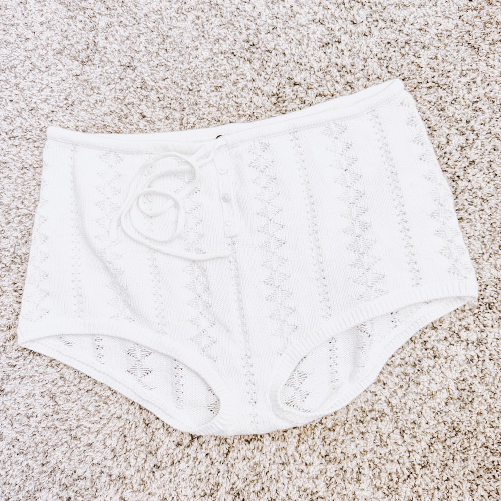 Elsa Women's White Knit Bottoms Size Small NWT